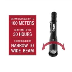 Husky 400-Lumens Dual Power LED With UV Focusing Penlight Flashlight -Husky Shop husky pen lights pvl poc 0007 44 1000