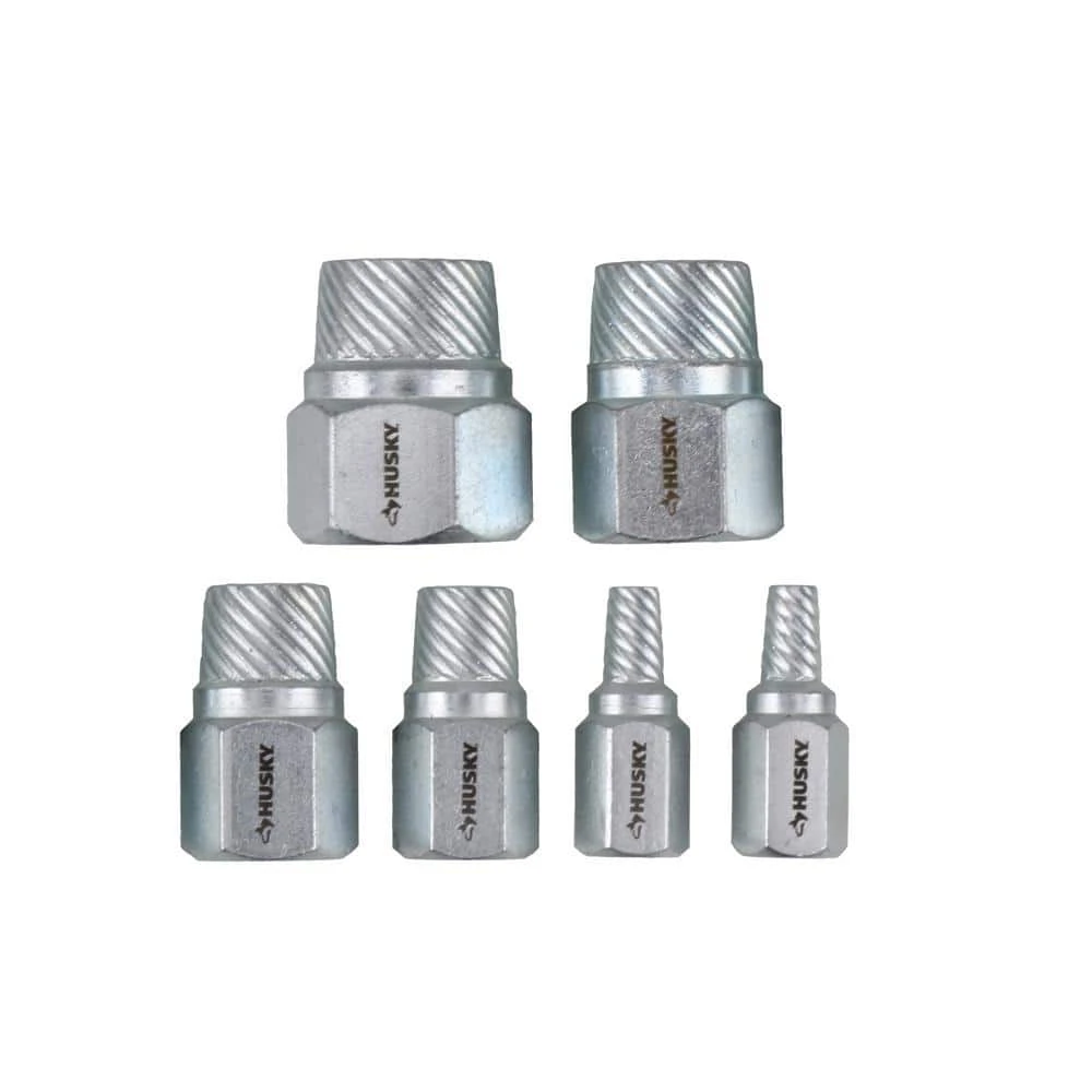 Husky 6 Piece Pipe Nipple Extractor Set 1 Husky 6 Piece Pipe Nipple Extractor Set