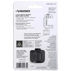 Husky 1-1/8 In. Mini Tubing Cutter With Quick Release For Copper, Brass, Aluminum, And Thin-Wall Conduit -Husky Shop husky pipe tube cutters 410 115 0111 76 1000