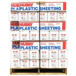 Husky 20 Ft. X 200 Ft. Clear 1.5 Mil Plastic Sheeting (56/Pallet) -Husky Shop husky plastic sheeting cf01520 200c 1f 1000