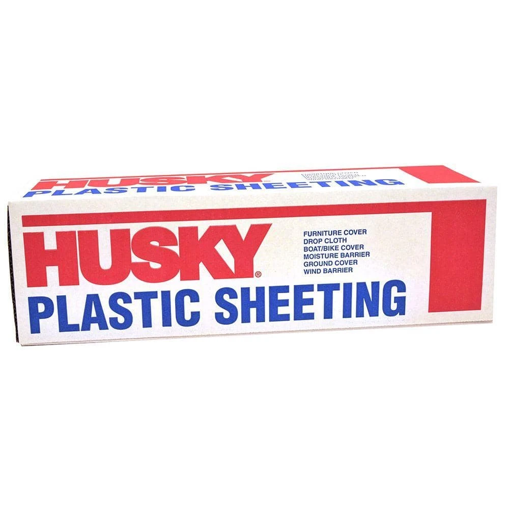 Husky 1 Ft. X 300 Ft. Black Flashing Plastic Sheeting 2 Husky 1 Ft. X 300 Ft. Black Flashing Plastic Sheeting - Image 2