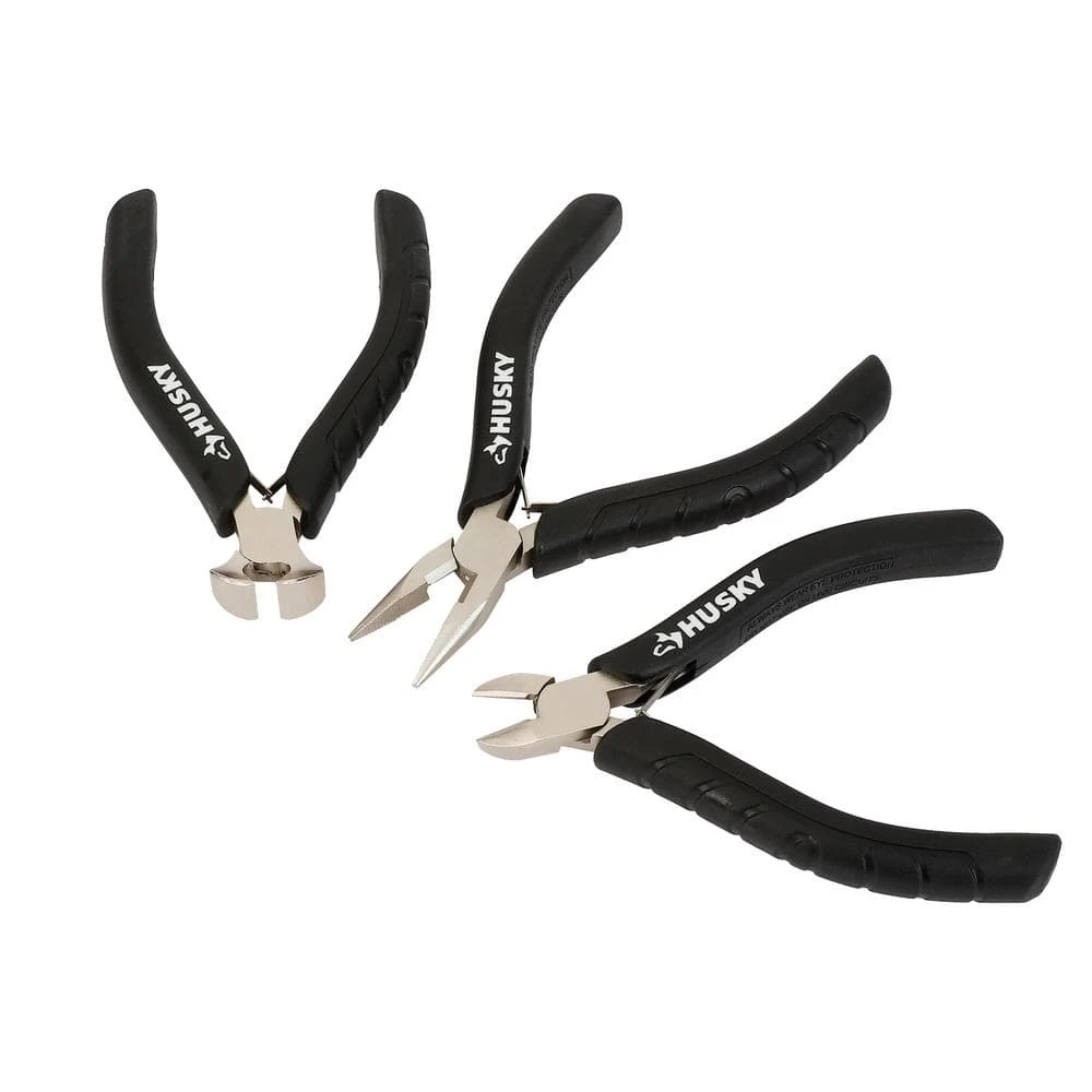 Husky 3-Piece Mini Pliers Set 3 Husky 3-Piece Mini Pliers Set - Image 3