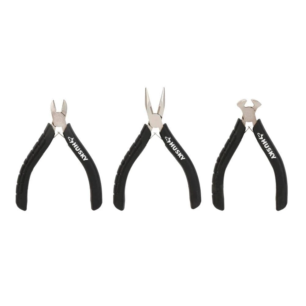 Husky 3-Piece Mini Pliers Set 1 Husky 3-Piece Mini Pliers Set