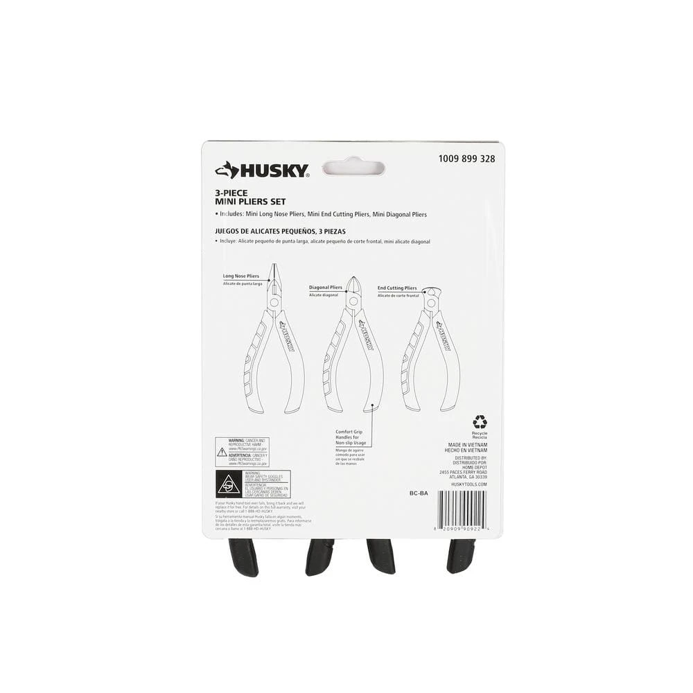 Husky 3-Piece Mini Pliers Set 12 Husky 3-Piece Mini Pliers Set - Image 12