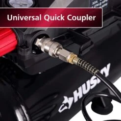 Husky 3 Gal. 120 PSI Portable Electric Oil-Free Light Duty Hotdog Air Compressor With Fold Down Handle And 1-Quick Coupler -Husky Shop husky portable air compressors 0200345 c3 1000