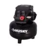 Husky 3 Gal. 120 PSI Portable Electric Oil-Free Light Duty Pancake Air Compressor With Fold Down Handle And 1-Quick Coupler