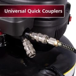 Husky 6 Gal. 175 PSI Electric Oil-Free High Performance Jobsite Pancake Air Compressor With Dual Gauges And 2-Quick Couplers -Husky Shop husky portable air compressors 0210646 c3 1000