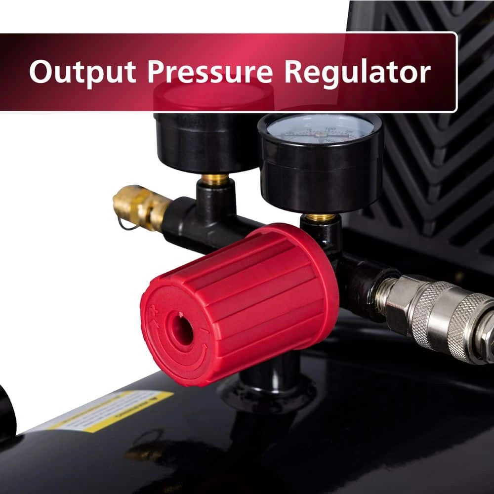 Husky 8 Gal. 150 PSI Portable Electric Oil-Free Horizontal Hotdog Air Compressor With Rubber Wheels And 1-Quick Coupler 7 Husky 8 Gal. 150 PSI Portable Electric Oil-Free Horizontal Hotdog Air Compressor With Rubber Wheels And 1-Quick Coupler - Image 7