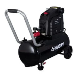 Husky 8 Gal. 150 PSI Portable Electric Oil-Free Horizontal Hotdog Air Compressor With Rubber Wheels And 1-Quick Coupler