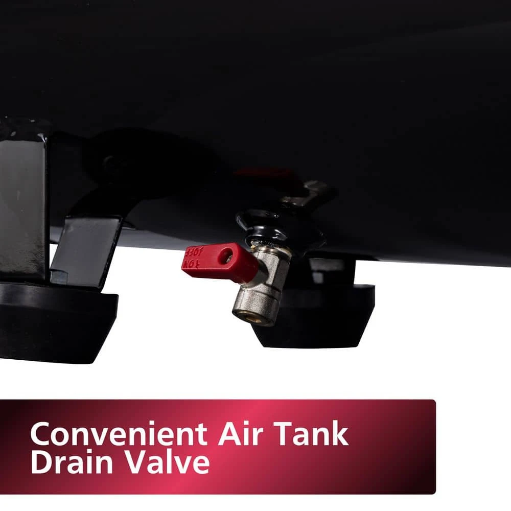 Husky 8 Gal. 150 PSI Portable Electric Oil-Free Horizontal Hotdog Air Compressor With Rubber Wheels And 1-Quick Coupler 9 Husky 8 Gal. 150 PSI Portable Electric Oil-Free Horizontal Hotdog Air Compressor With Rubber Wheels And 1-Quick Coupler - Image 9