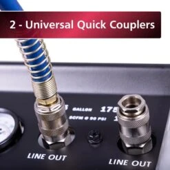 Husky 4.5 Gal. 175 PSI Portable Electric Oil-Free Quiet Twin Stack Jobsite Air Compressor W/Rubber Wheels And 2-Quick Couplers -Husky Shop husky portable air compressors 3320445 c3 1000