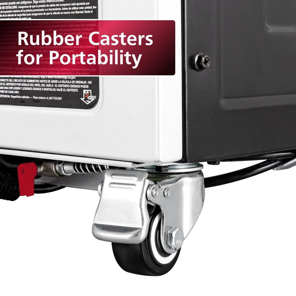 Husky 8 Gal. 150 PSI Electric Oil-Free Quiet Workshop Air Compressor In Sound Insulated Cabinet With 2-Quick Couplers 12 Husky 8 Gal. 150 PSI Electric Oil-Free Quiet Workshop Air Compressor In Sound Insulated Cabinet With 2-Quick Couplers - Image 12