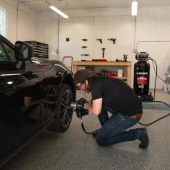 Husky 20 Gal. 200 PSI Oil Free Portable Vertical Electric Air Compressor -Husky Shop husky portable air compressors c202h 44 1000