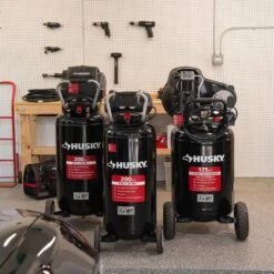 Husky 20 Gal. 200 PSI Oil Free Portable Vertical Electric Air Compressor -Husky Shop husky portable air compressors c202h fa 1000