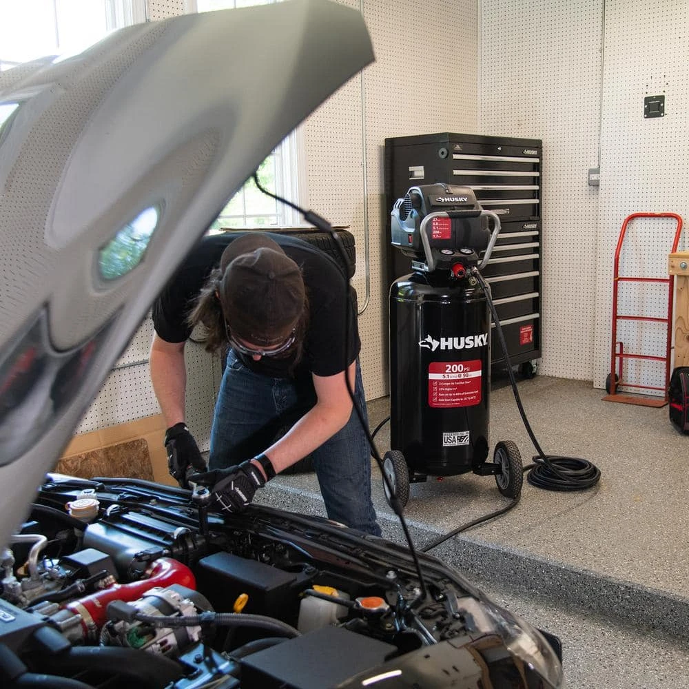Husky 27 Gal. 200 PSI Oil Free Portable Vertical Electric Air Compressor 15 Husky 27 Gal. 200 PSI Oil Free Portable Vertical Electric Air Compressor - Image 15