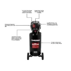 Husky 27 Gal. 200 PSI Oil Free Portable Vertical Electric Air Compressor 23 Husky 27 Gal. 200 PSI Oil Free Portable Vertical Electric Air Compressor -Husky Shop husky portable air compressors c271h 4f 1000