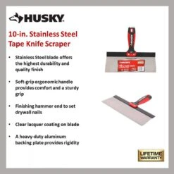 Husky 12 IN. Tape Knife -Husky Shop husky putty knives 91698 66 1000
