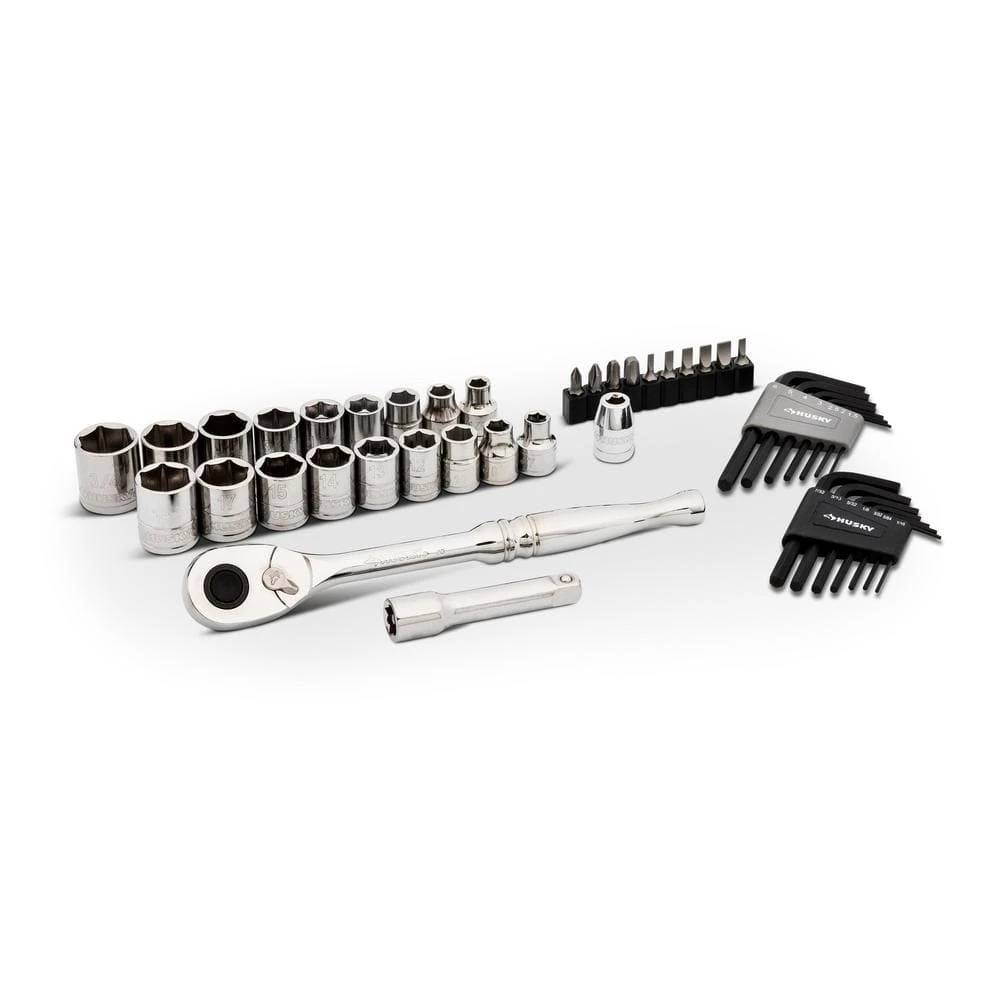 Husky 3/8 In. Drive Ratchet And Socket Set In Build-Out Case (45-Piece) 2 Husky 3/8 In. Drive Ratchet And Socket Set In Build-Out Case (45-Piece) - Image 2