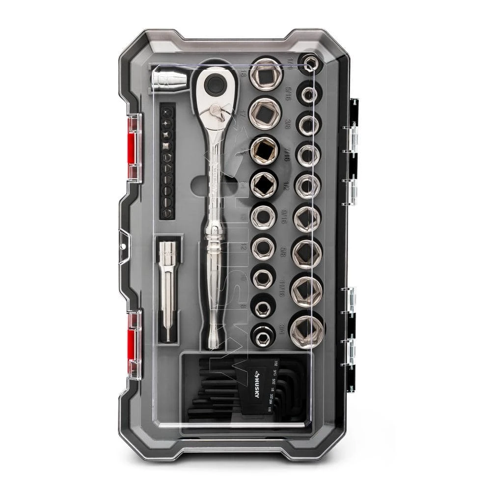 Husky 3/8 In. Drive Ratchet And Socket Set In Build-Out Case (45-Piece) 1 Husky 3/8 In. Drive Ratchet And Socket Set In Build-Out Case (45-Piece)