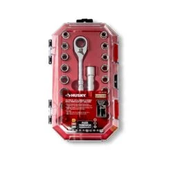 Husky 3/8 In. Drive 6-Point Pass-Thru Ratchet And Socket Set (35-Piece)