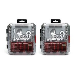 Husky 1/4 In. X 3/8 In. Stubby Ratchet And Socket Set (92-Piece) -Husky Shop husky ratchet socket sets h46ptsts2pkcb c3 1000