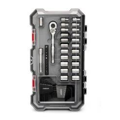 Husky 1/4 In. Drive Ratchet And Socket Set In Build-Out Case (50-Piece) -Husky Shop husky ratchet socket sets h4d50buildsws a0 1000