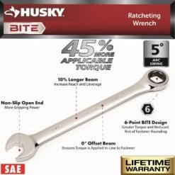 Husky BITE SAE 72-Tooth Ratcheting Wrench Set (8-Piece) 14 Husky BITE SAE 72-Tooth Ratcheting Wrench Set (8-Piece) -Husky Shop husky ratcheting wrenches hbrw8xls 40 1000