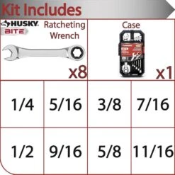 Husky BITE SAE 72-Tooth Ratcheting Wrench Set (8-Piece) 15 Husky BITE SAE 72-Tooth Ratcheting Wrench Set (8-Piece) -Husky Shop husky ratcheting wrenches hbrw8xls a0 1000