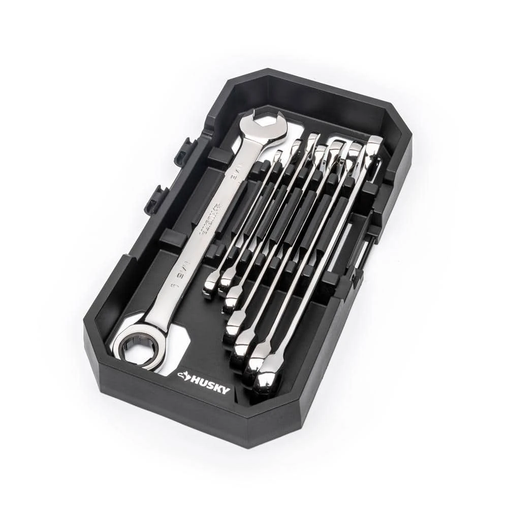 Husky BITE SAE 72-Tooth Ratcheting Wrench Set (8-Piece) 8 Husky BITE SAE 72-Tooth Ratcheting Wrench Set (8-Piece) - Image 8