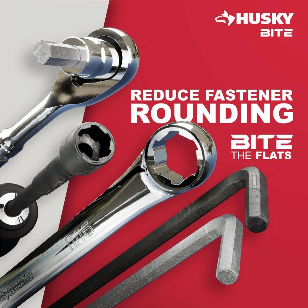 Husky BITE SAE 72-Tooth Ratcheting Wrench Set (8-Piece) 12 Husky BITE SAE 72-Tooth Ratcheting Wrench Set (8-Piece) - Image 12