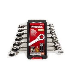 Husky Reversible Ratcheting SAE Combination Wrench Set (7-Piece)