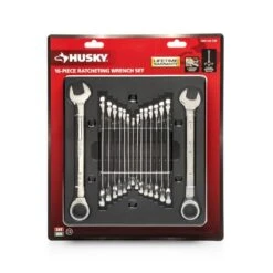 Husky SAE And Metric Ratcheting Wrench Set (16-Piece) -Husky Shop husky ratcheting wrenches hrw16pcsm 1d 1000