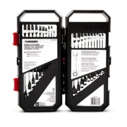 Husky 72-Tooth Ratcheting SAE/MM Combination Wrench Set (20-Piece) -Husky Shop husky ratcheting wrenches hrw20pcfold c3 1000