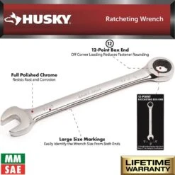 Husky SAE And Metric Ratcheting Wrench Set In EVA Tray (30-Piece) -Husky Shop husky ratcheting wrenches hrw30pceva 40 1000