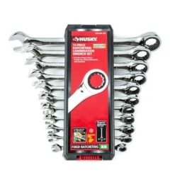 Husky SAE/MM Ratcheting Combination And Stubby Wrench Set (32-Piece) -Husky Shop husky ratcheting wrenches hrwsw32pcsmcb 4f 1000