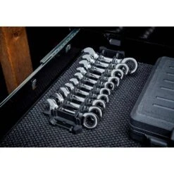 Husky SAE/MM Ratcheting Combination And Stubby Wrench Set (32-Piece) -Husky Shop husky ratcheting wrenches hrwsw32pcsmcb fa 1000