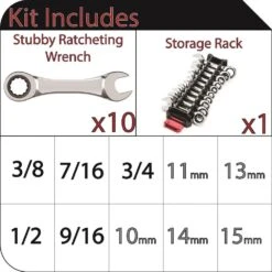 Husky Stubby Ratcheting SAE/MM Combination Wrench Set (10-Piece) -Husky Shop husky ratcheting wrenches hstrw10pcsmn 31 1000