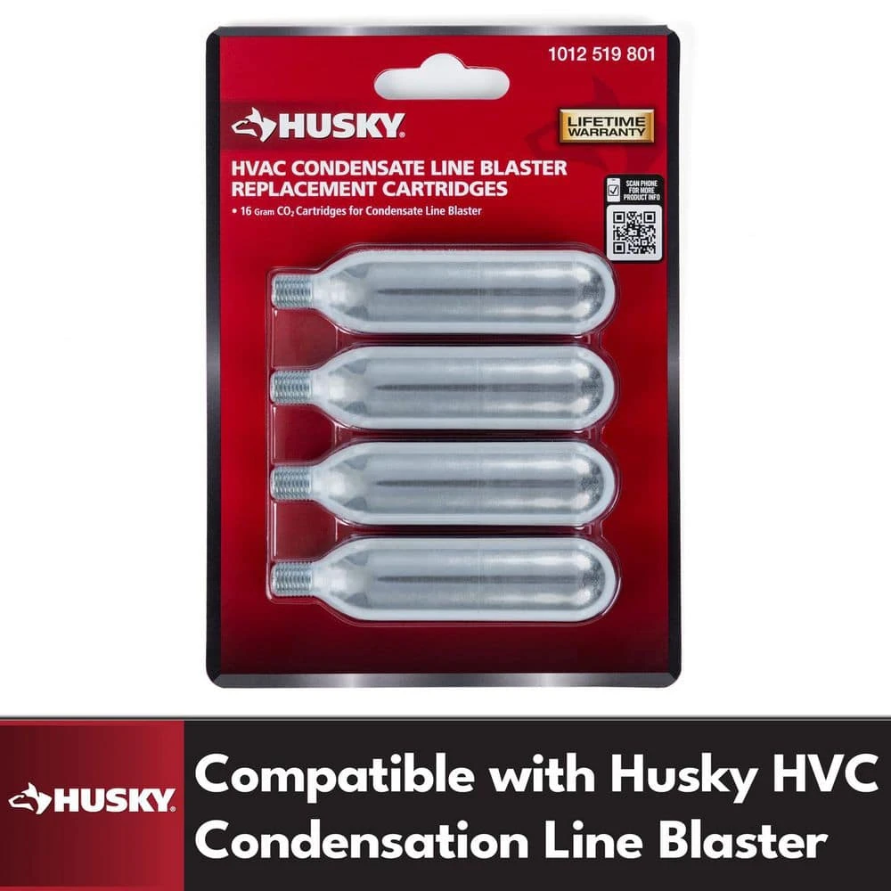 Husky HVAC Condensate Line Blaster Replacement Cartridges 16gr 4 Pack 2 Husky HVAC Condensate Line Blaster Replacement Cartridges 16gr 4 Pack - Image 2
