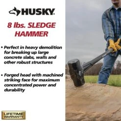 Husky 8 Lb. Sledgehammer With 34 In. Fiberglass Handle -Husky Shop husky sledge hammers hd sf8lb 40 1000