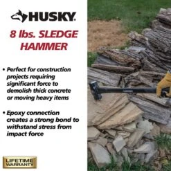Husky 8 Lb. Sledgehammer With 34 In. Fiberglass Handle -Husky Shop husky sledge hammers hd sf8lb 66 1000