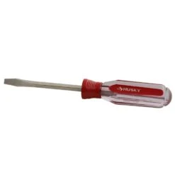 Husky 1/4 In. X 4 In. Square Shaft Standard Slotted Screwdriver -Husky Shop husky slotted screwdrivers h14x4fhsd a0 1000