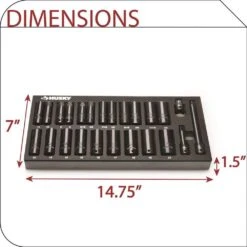 Husky 1/4 In., 3/8 In. And 1/2 In. Drive Chrome And Impact Socket Set With EVA Storage Trays (250-Piece) -Husky Shop husky socket sets h250cissevacb a0 1000