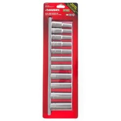 Husky 1/2 In. Drive Deep Metric Socket Set (11-Piece) -Husky Shop husky socket sets h2ddpmm11pcsr 44 1000
