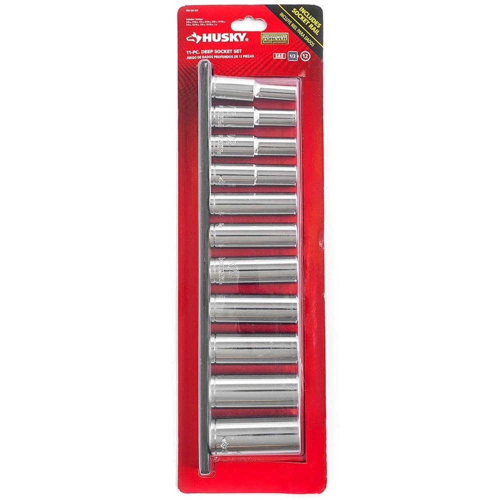 Husky 1/2 In. Drive Deep SAE Socket Set (11-Piece) 6 Husky 1/2 In. Drive Deep SAE Socket Set (11-Piece) - Image 6