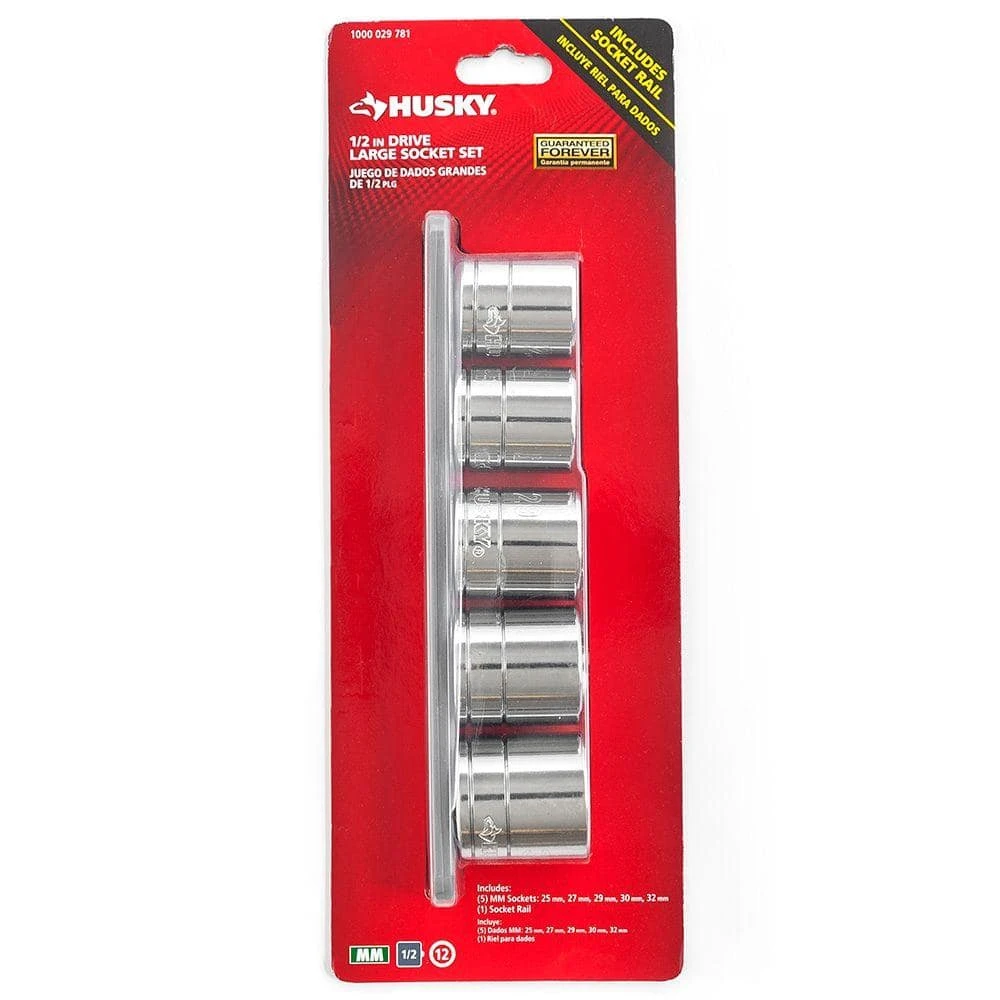Husky 1/2 In. Drive Metric Large Socket Set (5-Piece) 6 Husky 1/2 In. Drive Metric Large Socket Set (5-Piece) - Image 6