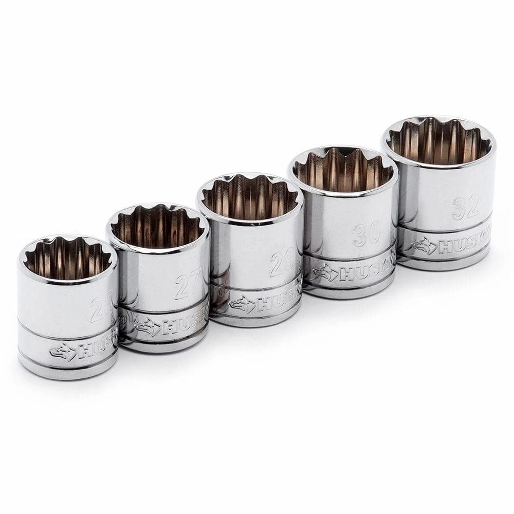 Husky 1/2 In. Drive Metric Large Socket Set (5-Piece) 8 Husky 1/2 In. Drive Metric Large Socket Set (5-Piece) - Image 8