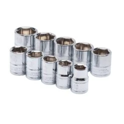 Husky 3/8 In. Drive Standard Metric Socket Set (10-Piece)