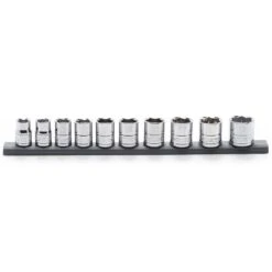 Husky 3/8 In. Drive Standard Metric Socket Set (10-Piece) -Husky Shop husky socket sets h3dmm11pcsr fa 1000