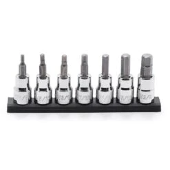 Husky 3/8 In. Drive SAE Hex Bit Socket Set (7-Piece) -Husky Shop husky socket sets h3dsae7pchbssr 44 1000
