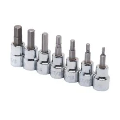 Husky 3/8 In. Drive SAE Hex Bit Socket Set (7-Piece)